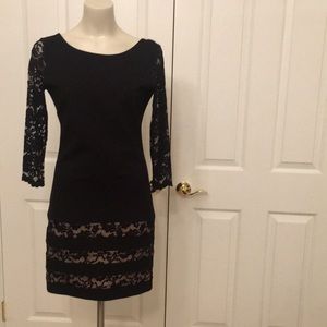 Mini black ABS cocktail dress